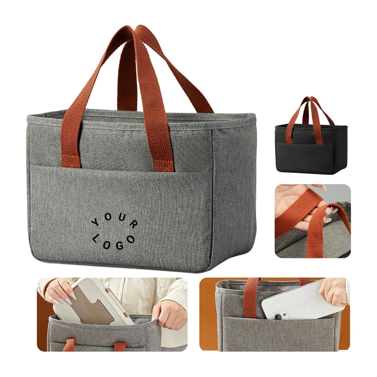 Water Resistant Insulated Food Bag with Carry Handles 1