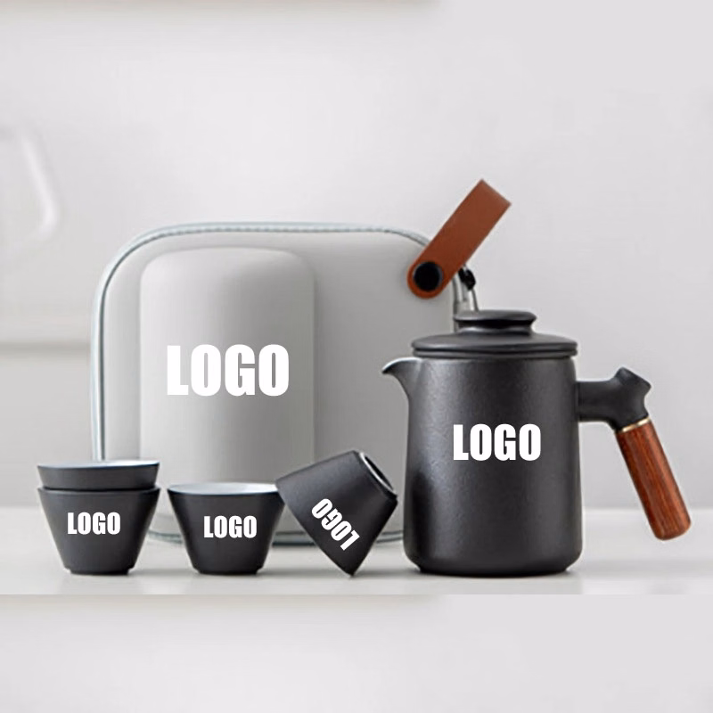 Custom Travel Ceramic Tea Pot Set
