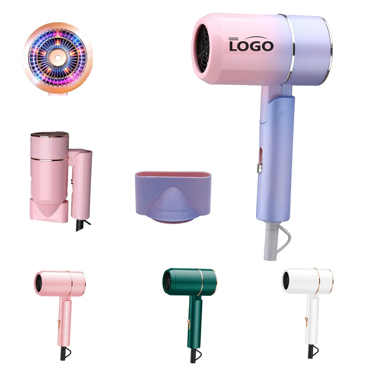 Blue Light Negative Ionic Folding Hair Dryer 1