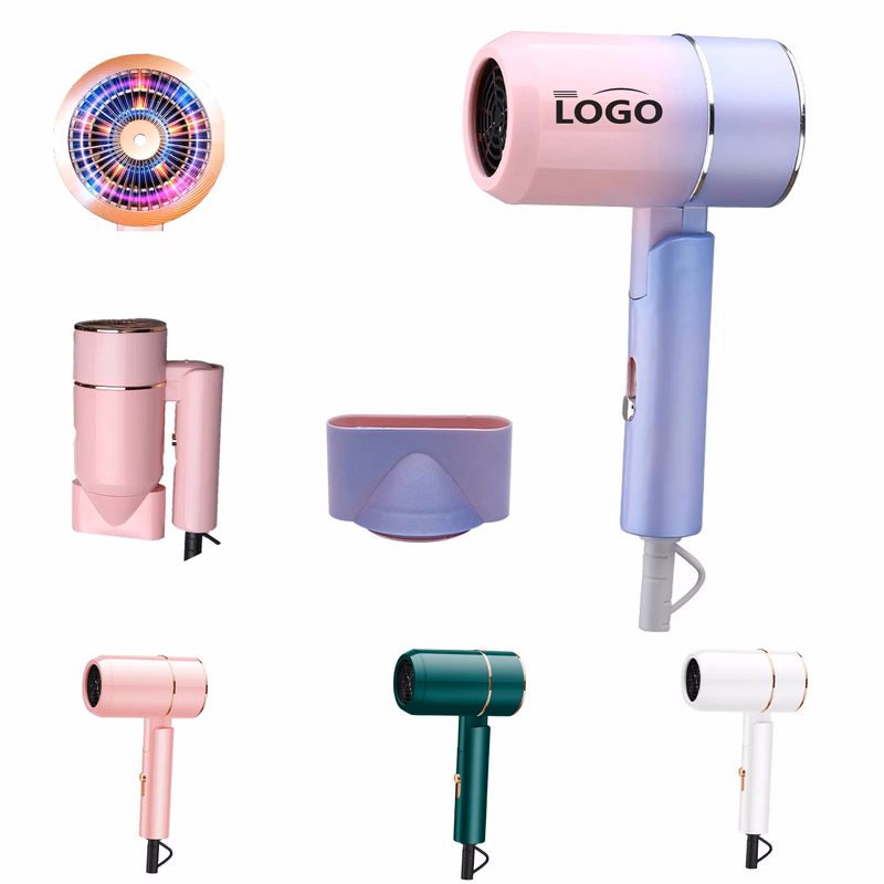 Blue Light Negative Ionic Folding Hair Dryer