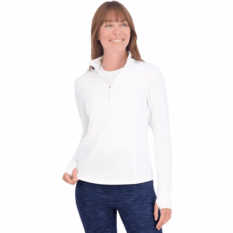 Zero Restriction® Renae Space-Dyed Stretch Zip Mock with UPF 50+ Protection