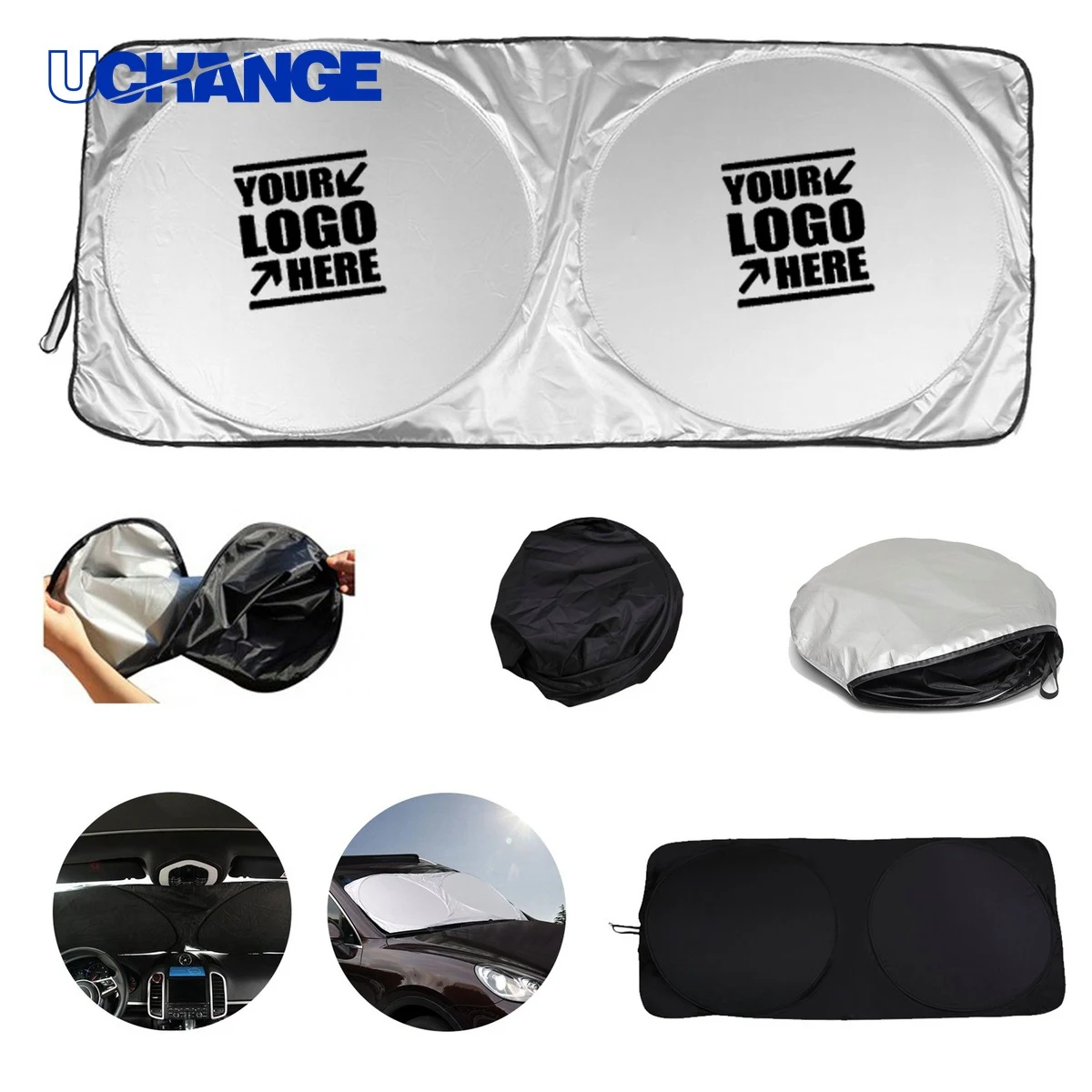 Foldable Double Circle Car Sunshade 1