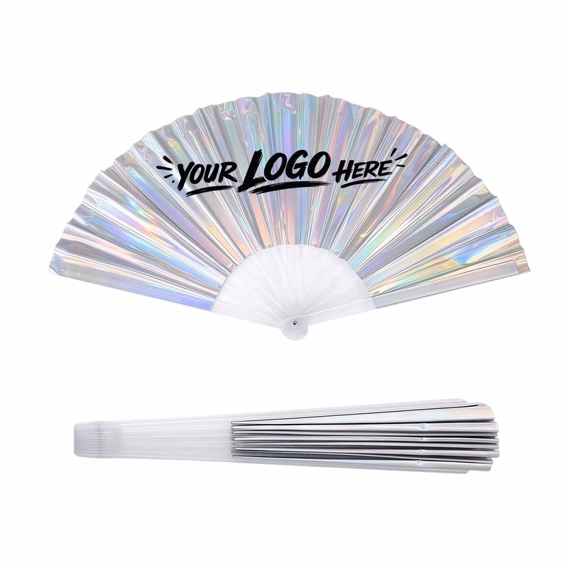 Large Holographic Folding Fan Festival Party Prop