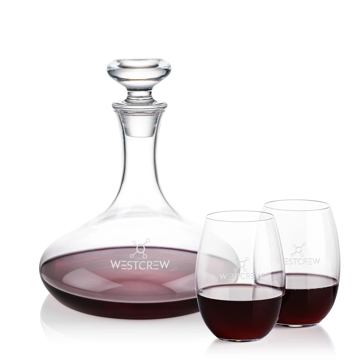 Elliston Decanter & Carlita Stemless Wine Set 1