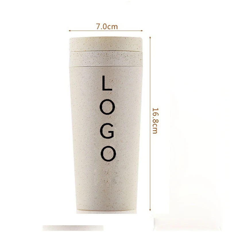 Wheat Straw Mug Double Layer Thermos Cup 1