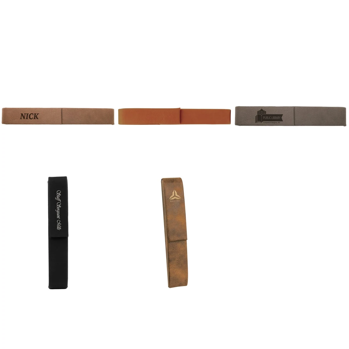 6 1/2" x 1" Leatherette Single Pen Case 1