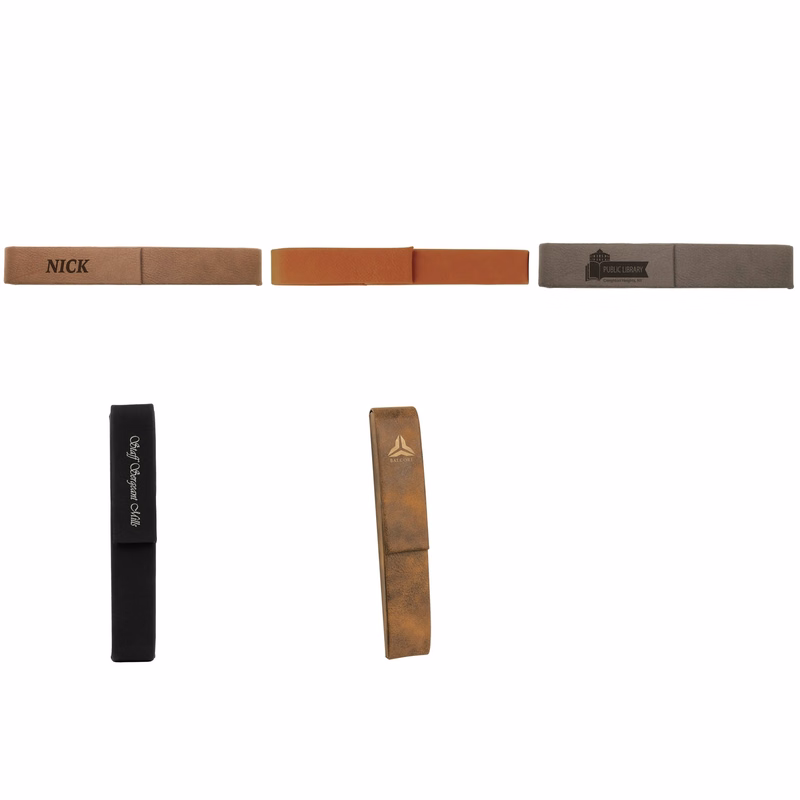 6 1/2" x 1" Leatherette Single Pen Case