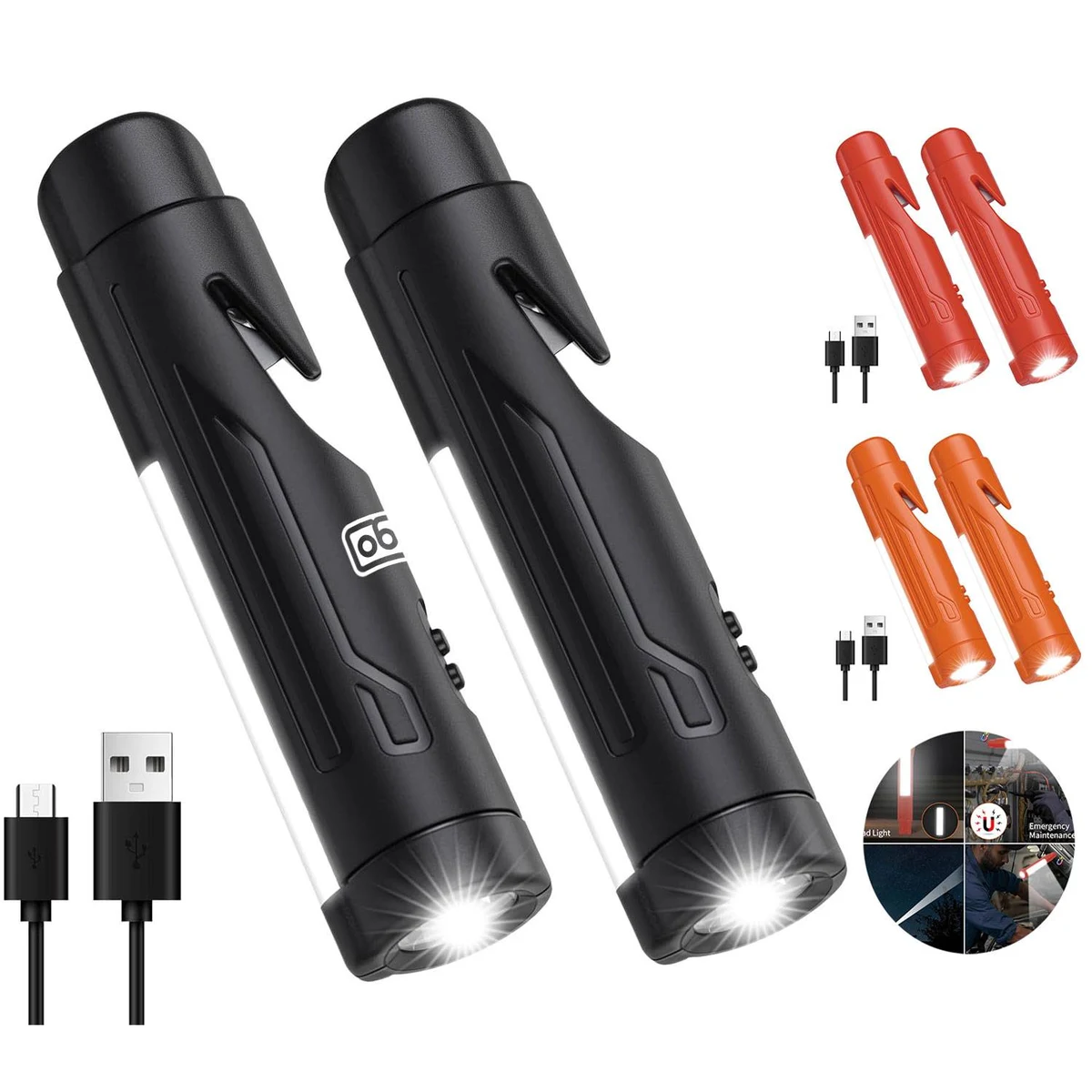 Emergency Safety Flashlight - Window Breaker & Strobe Light 1
