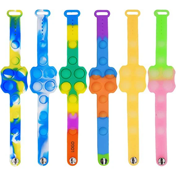 Push Pop Bubble Sensory Fidget Hand Finger Press Silicone Bracelet / Adjustable Buckle 1