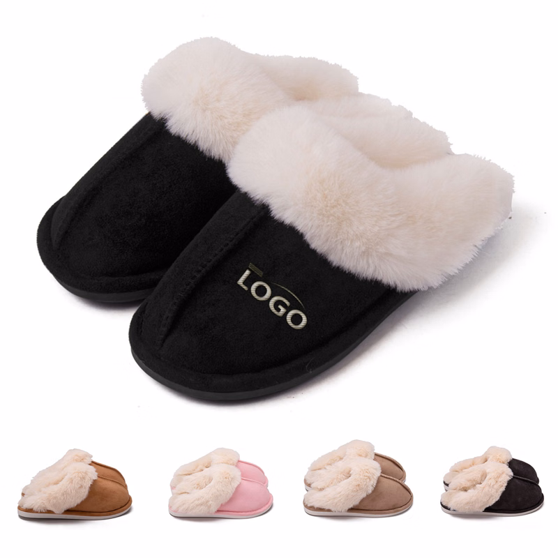Personalized Plush Slippers with Embroidery