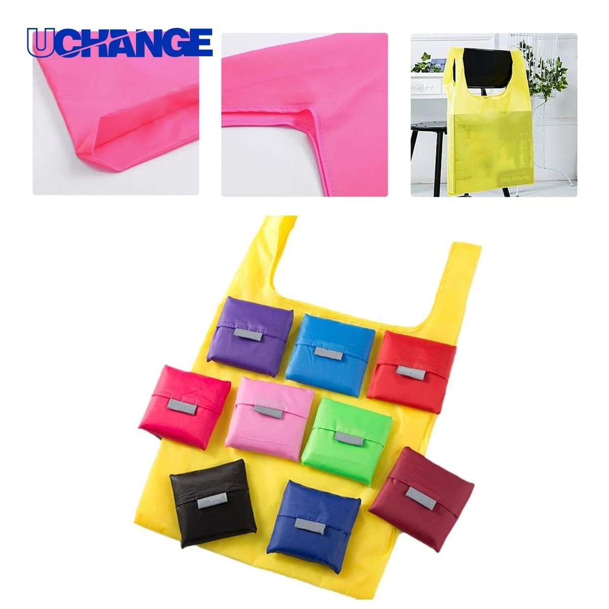 Eco-Friendly Foldable Oxford Cloth Shopping Tote, custom tote bag with logo imprint 1
