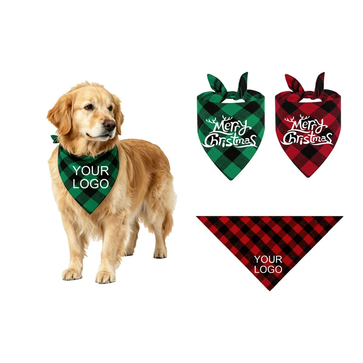Christmas Pet Drool Bib For Dogs Cats 1