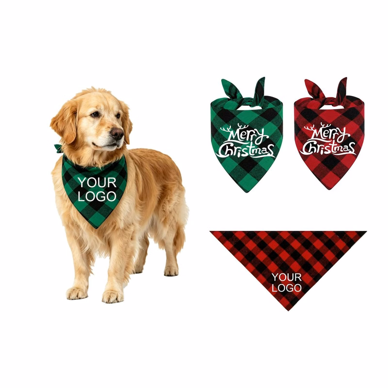 Christmas Pet Drool Bib For Dogs Cats