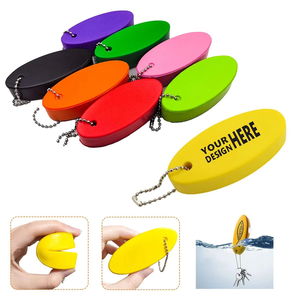 PU Buoyant Key Holder Marine Float Keychain Gift 1