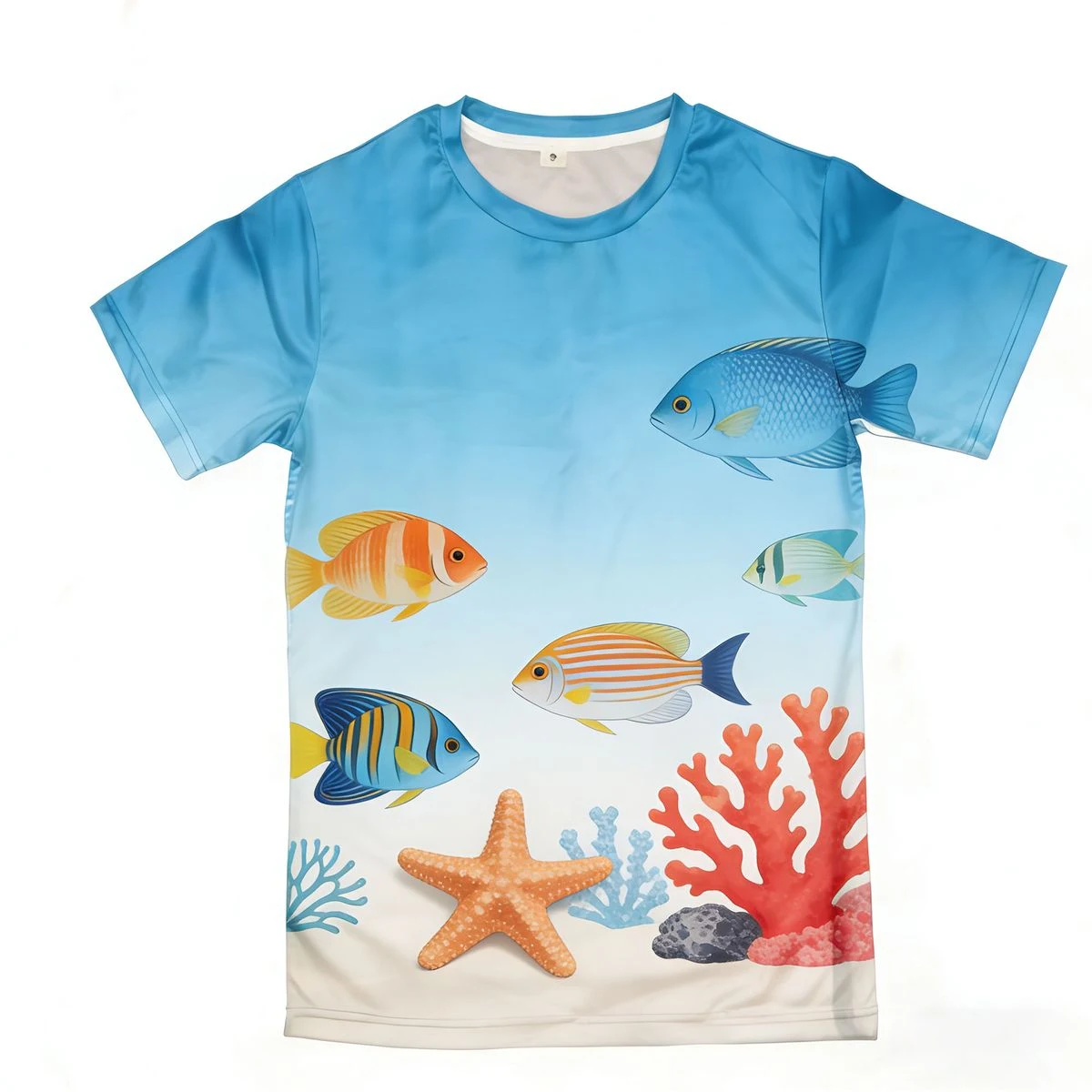 Customizable Full Color Print Crew Neck T-Shirt 1