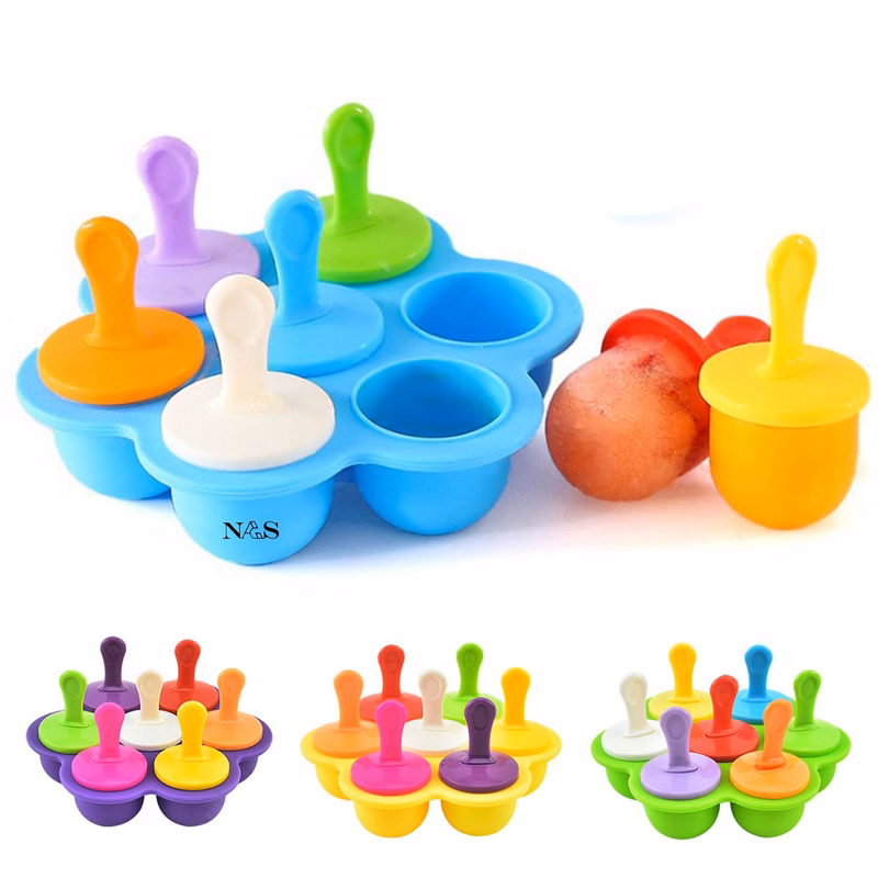 7 Holes Silicone Popsicle Molds