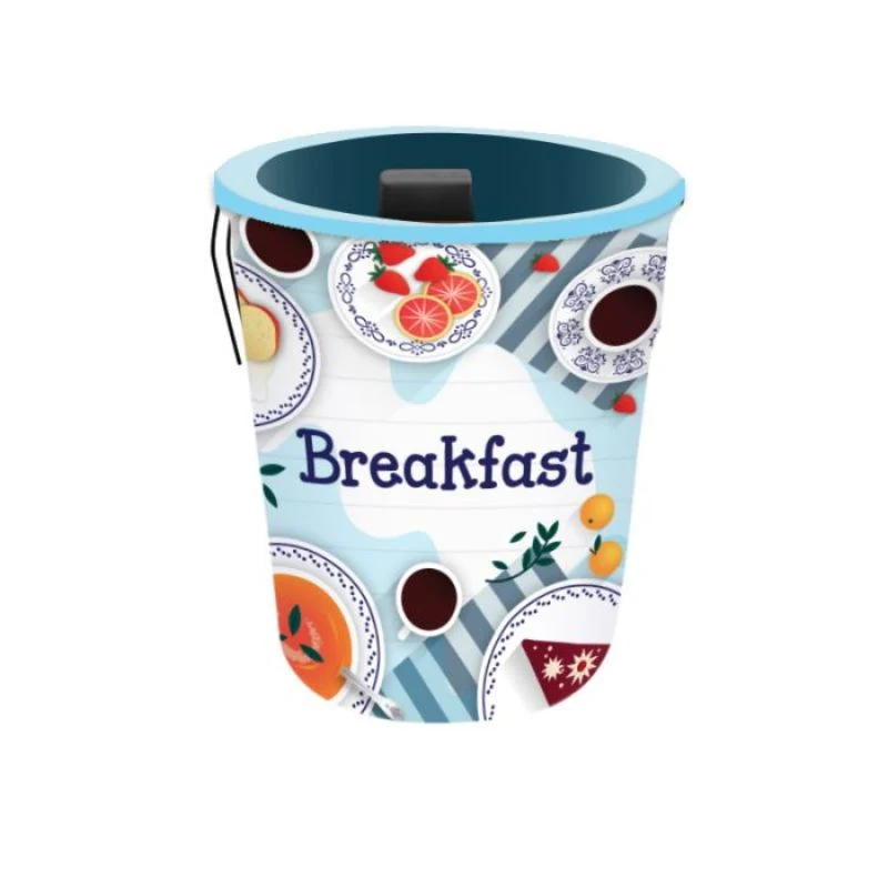 Breakfast Pre Printed advertising bin Fab-Can™ - Light Blue 1