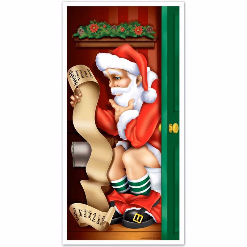 Santa Restroom Door Covers - 30" x 5'