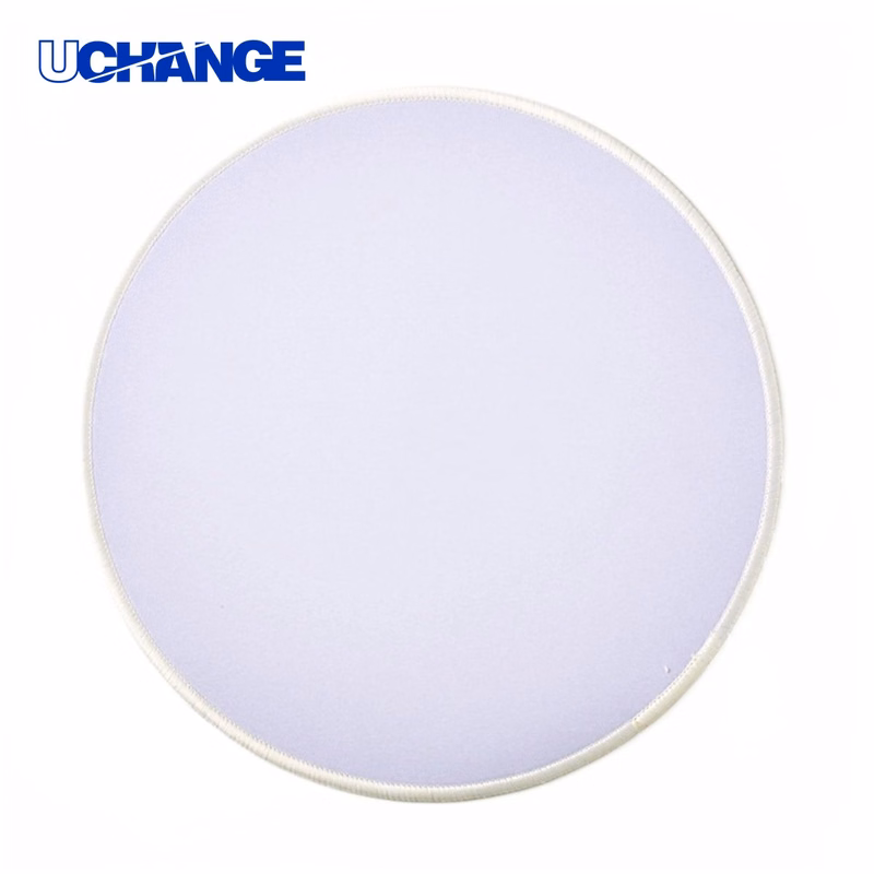 Slim Round Mouse Pad Mat with Stitched Edge for Desks