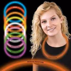 Orange 22" Superior Single Color Light Up Glow Necklace