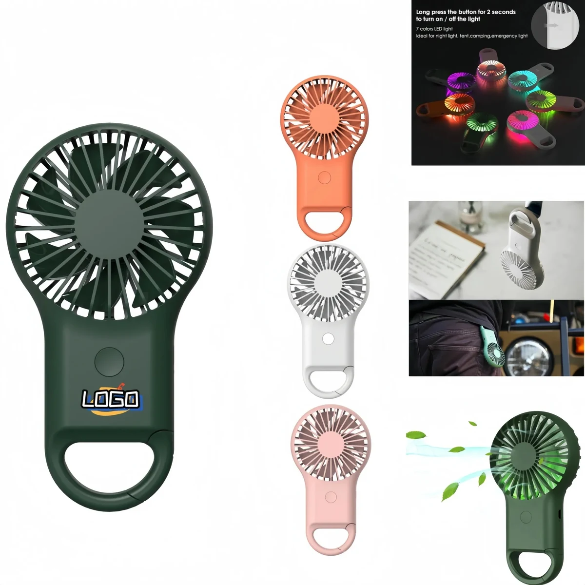 Mini USB Rechargeable LED Light Fan 1
