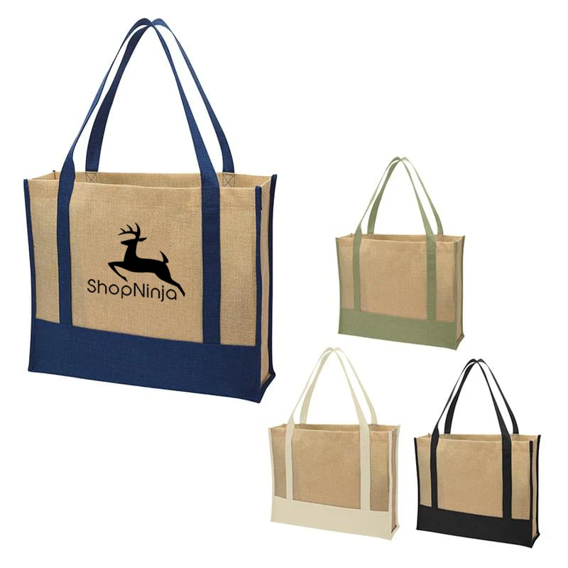 Jute-Like Shopping Companion Tote, custom tote bag with logo imprint 1