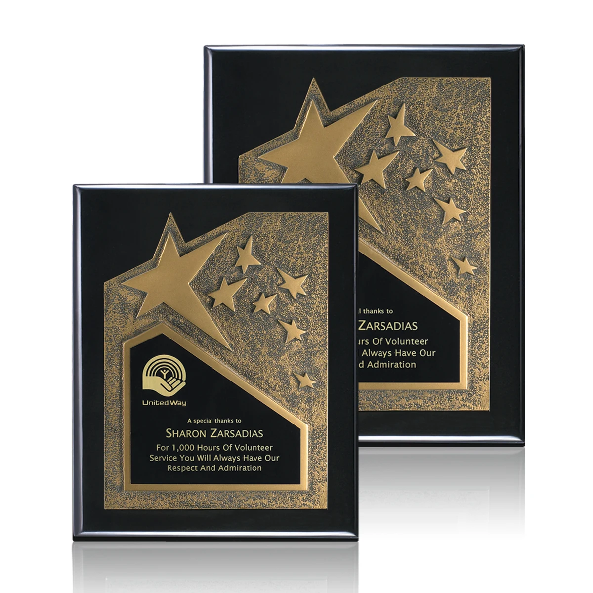 Braxton Plaque - Black/Gold 1
