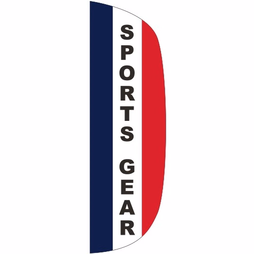 "SPORTS GEAR" 3' x 10' Message Flutter Flag