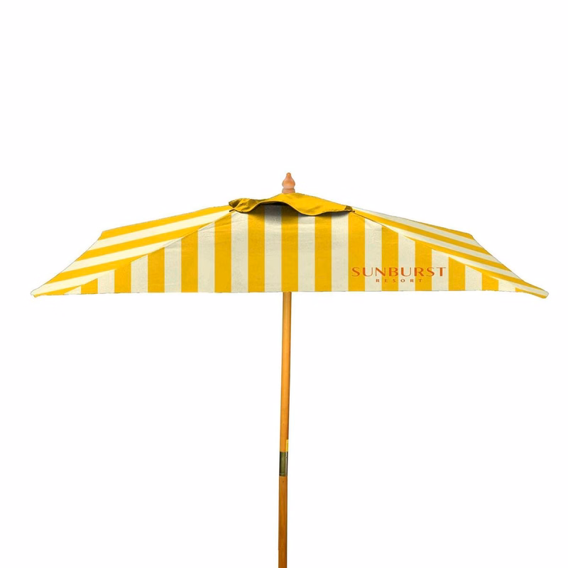 8' Square Wood Market Umbrella Single-Sided Dye Sub Kit