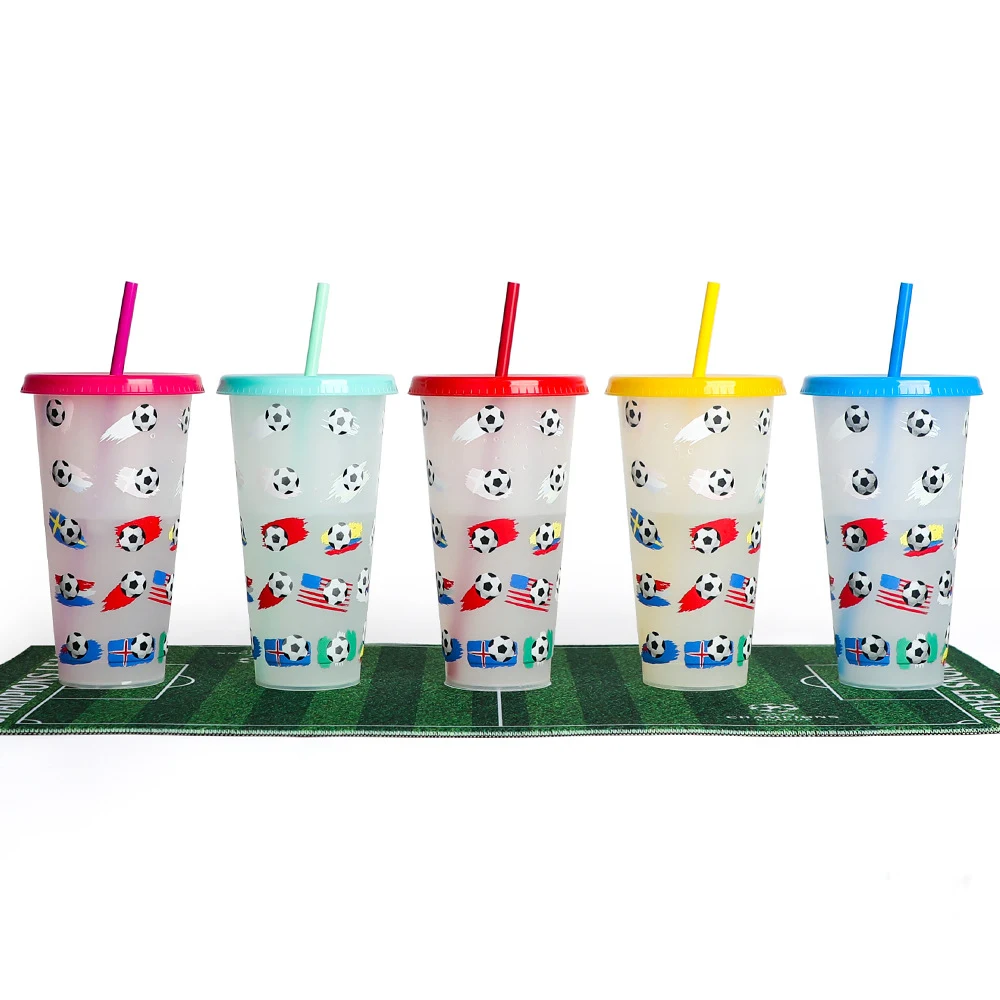 710ML Qatar World Cup Thermochromic Water Bottle Coffee Cup 1