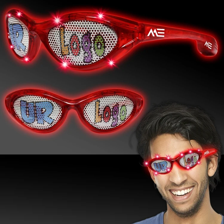Red Custom LED Billboard Sunglasses 1
