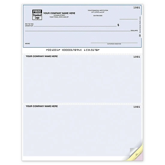 Multipurpose laser voucher top check with lines 1