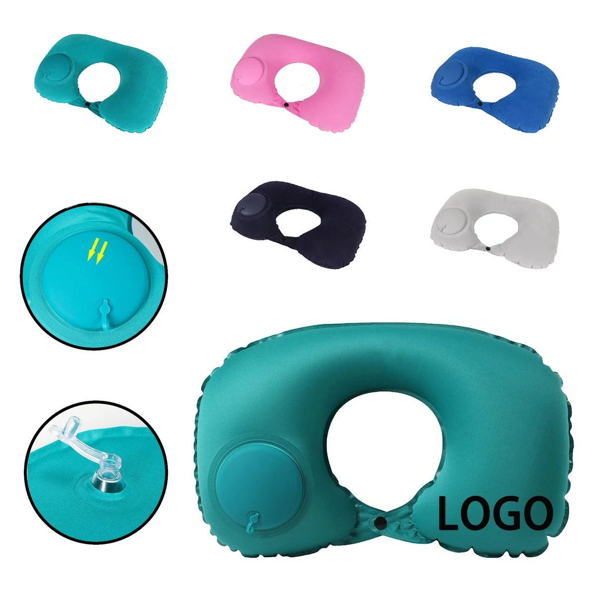 Inflatable Portable U-Shaped Neck Support Pillow 1