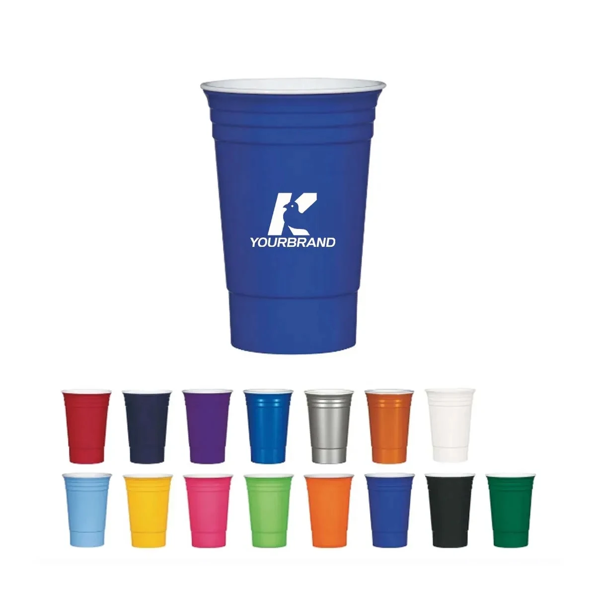Custom16 Oz Reusable BPA Free Double Wall Plastic Party Cup 1