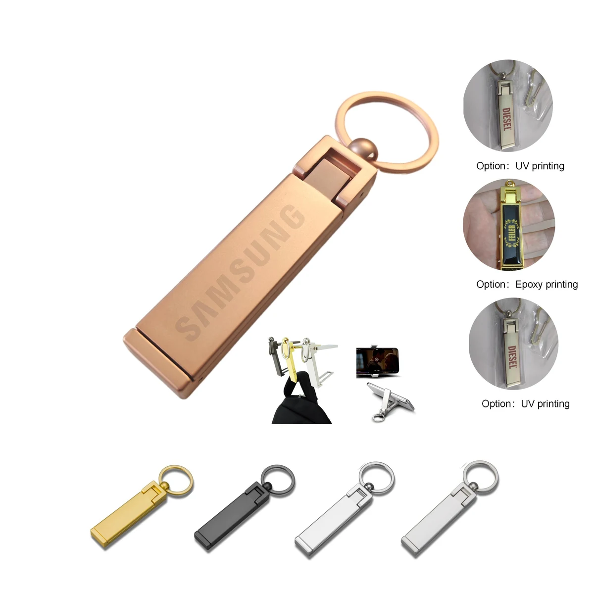 Multifunctional Keychain – Bag Hanger, Phone Stand 1
