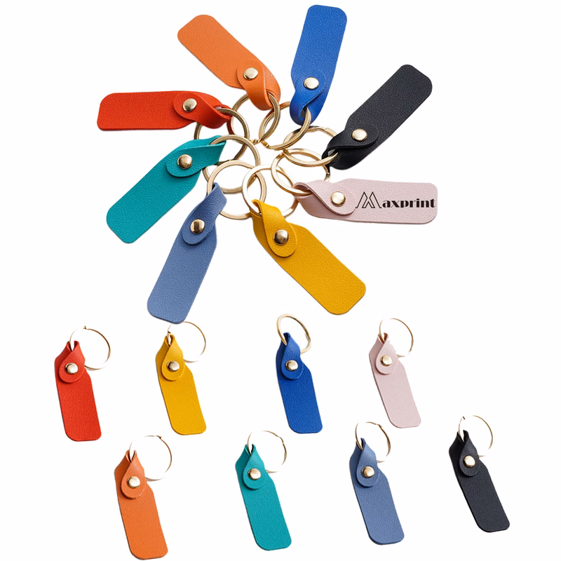 Vintage Leather Shaped Key Chain