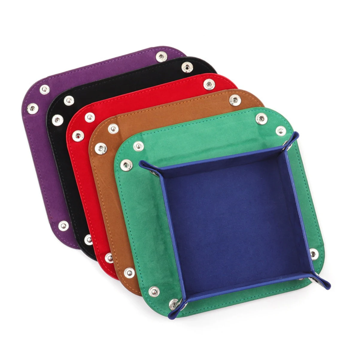 PU Leather Valet Tray Desktop Storage Organizer 1