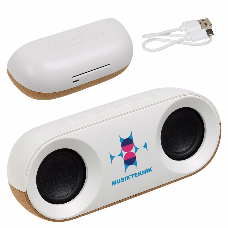Ovation 10W Stereo Speaker Made With FSC® Cork & Recycled Plastic