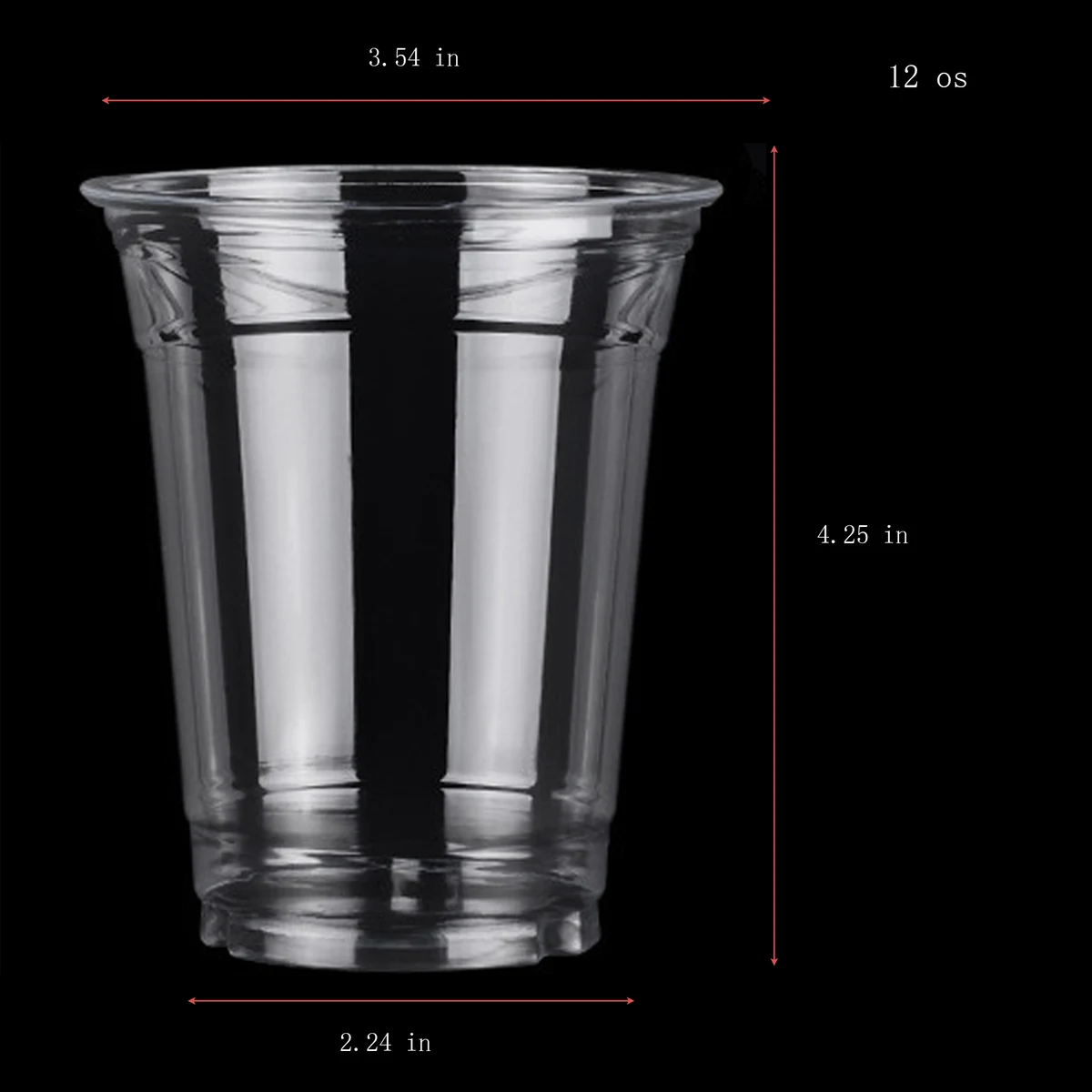 Durable 12oz Single Layer Clear Plastic Beverage Cup 1