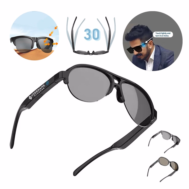 Rechargeable Wireless Touch Controls Smart Audio Sunglasses