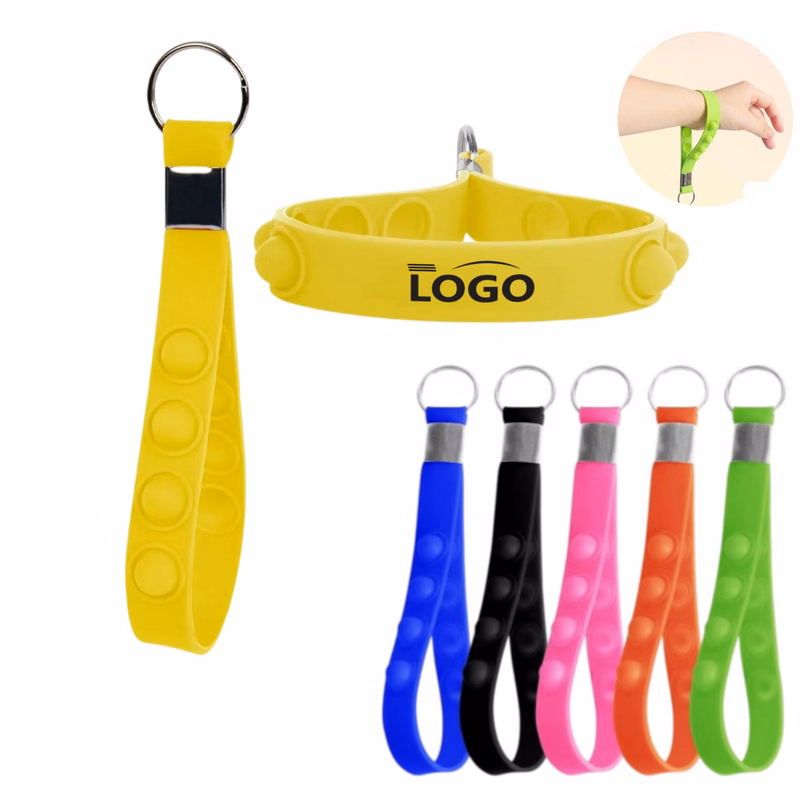 Sensory Bubble Silicone Wrist Keychain