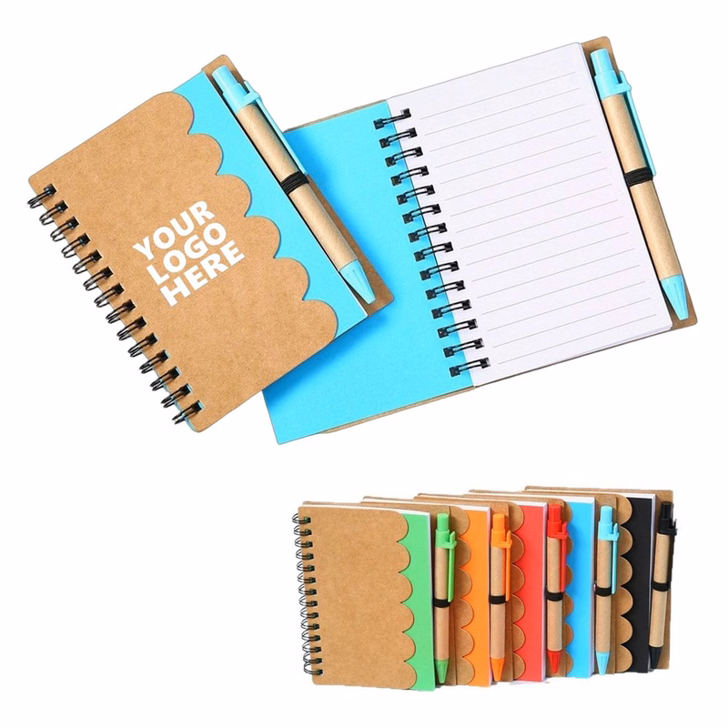 MOQ100 Wavy Motif Note Booklet With Pen
