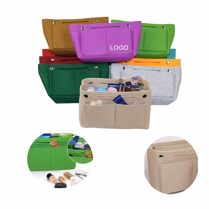 Versatile Ladies Felt Purse Insert Pocket Pouch