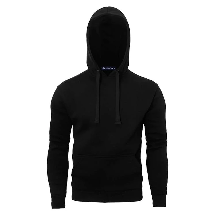 Fleece Pullover Hoodies XL Black, custom hoodie or sweatshirt with logo imprint 1