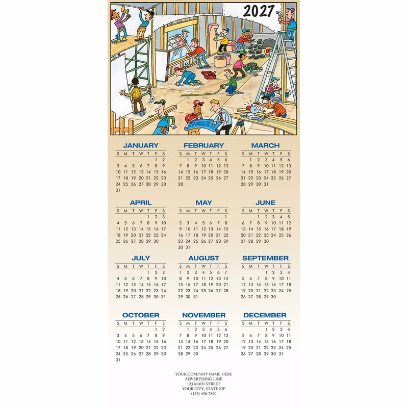 This New House Contractor & Builder Calendar Cards