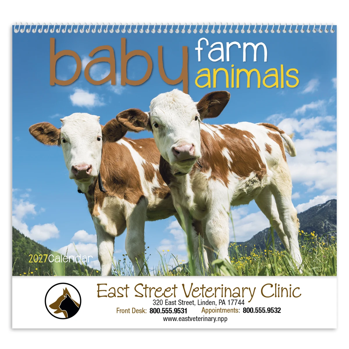 Good Value™ Baby Farm Animals - Spiral Calendar 1