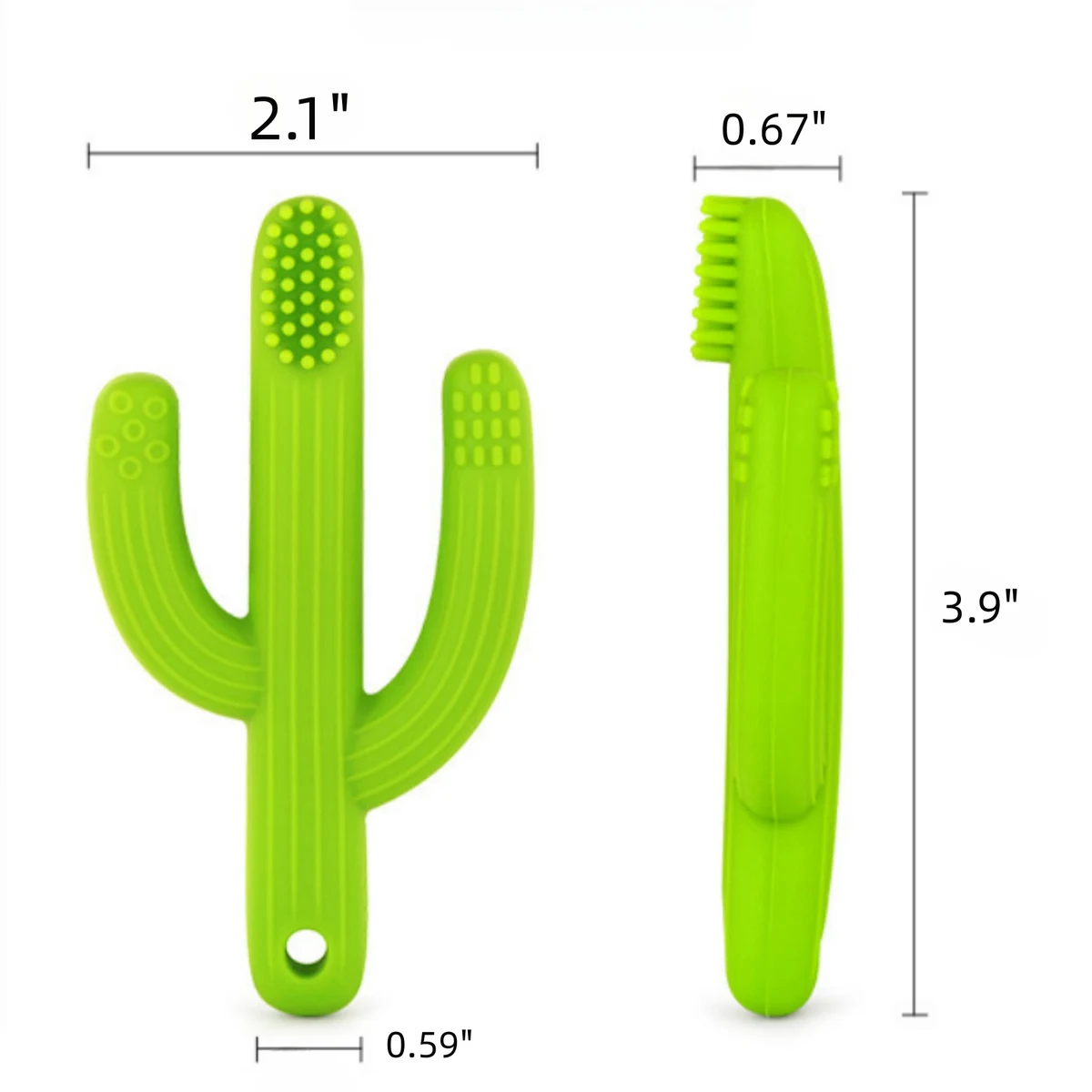 Cactus Teether Baby Toothbrush 1