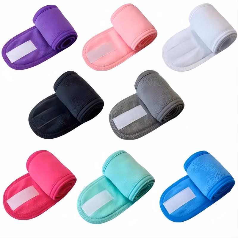 Ultra Soft Adjustable Face Wash Headband MOQ 100PCS