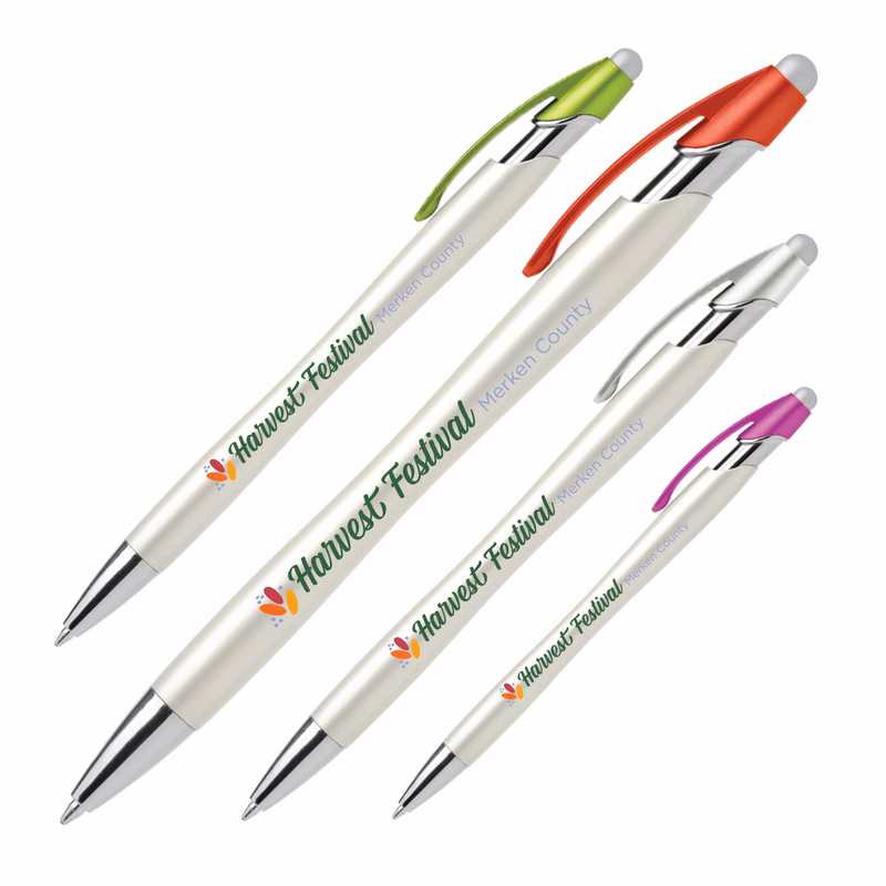 Nimbus Pearl Plastic Pen with Stylus (Full Color Imprint)