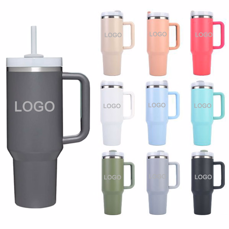 40 oz Vacuum Stainless Steel Tumbler W/ Straw & Lid